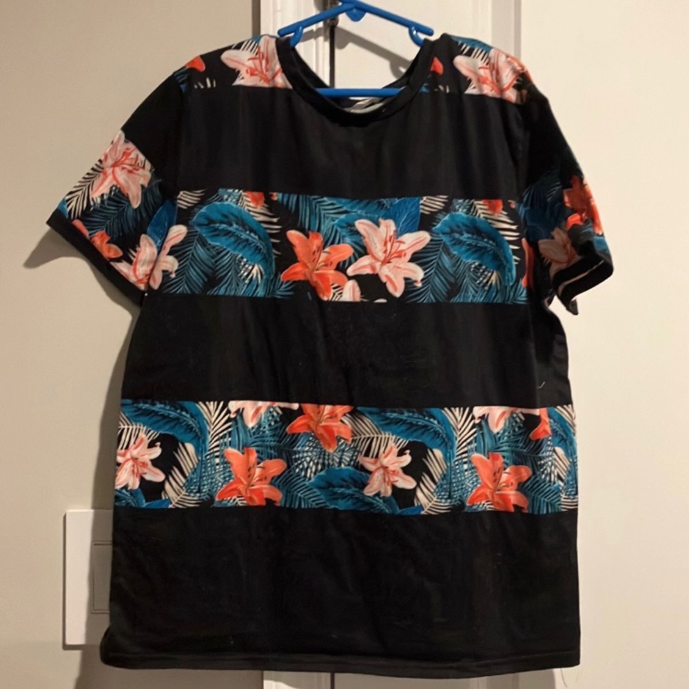 Shein Brand Hawaiian Flower Shirt